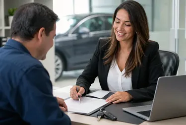 Despachante processando o licenciamento de um veículo.